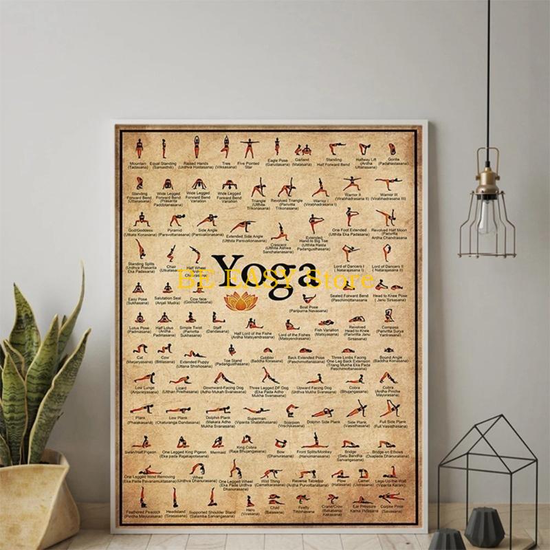 Home Gym Wallpaper - E28F Retro Vintage Yoga Seni Ashtanga