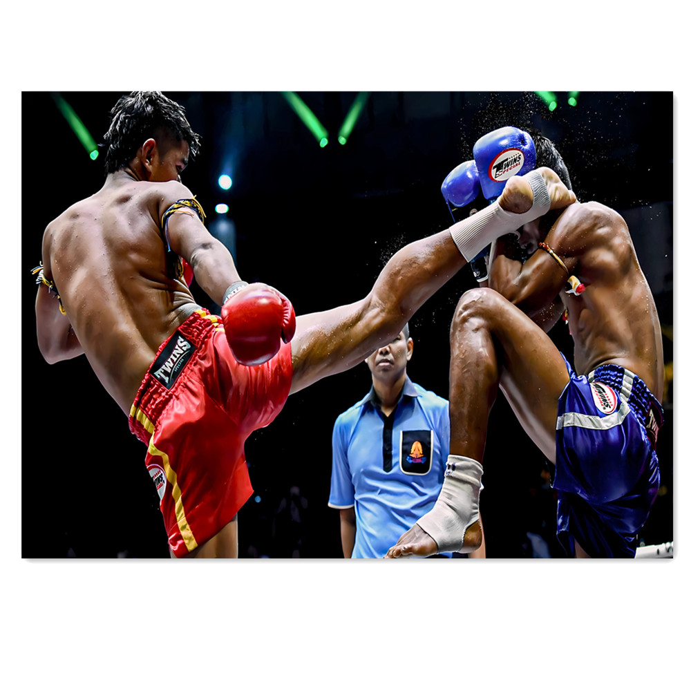 Home Gym Wallpaper - Lukisan Kanvas Muay Thai, Poster Petarung