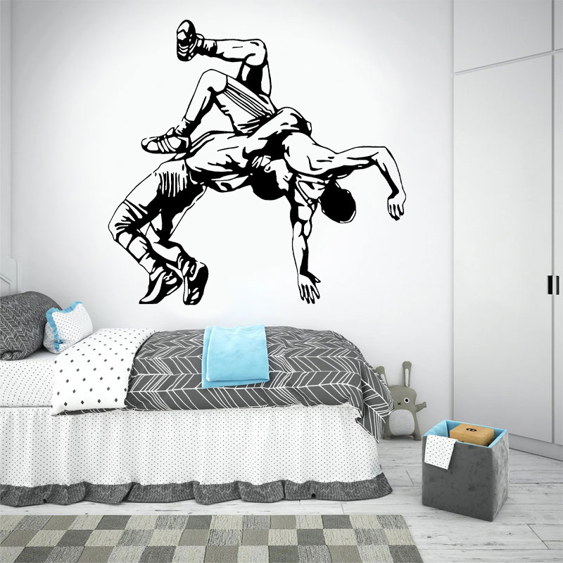 Stiker Dinding Lempar Gulat St - Home Gym Wallpaper ulasan dan harga