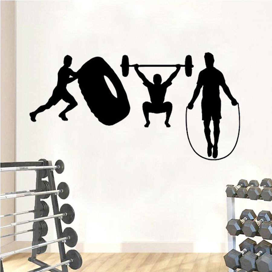 Crossfit Stiker Dinding GYM Ke - Home Gym Wallpaper ulasan dan harga