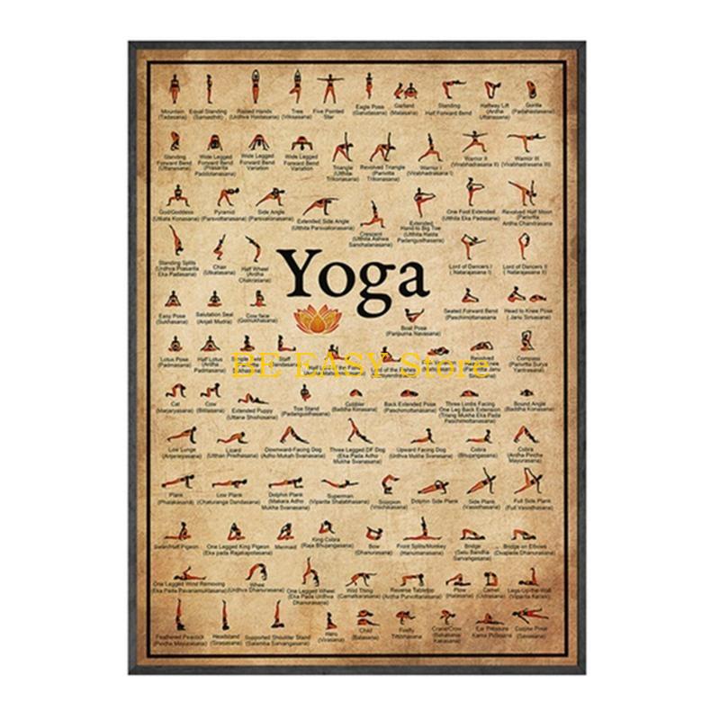 E28F Retro Vintage Yoga Seni A - Home Gym Wallpaper ulasan dan harga