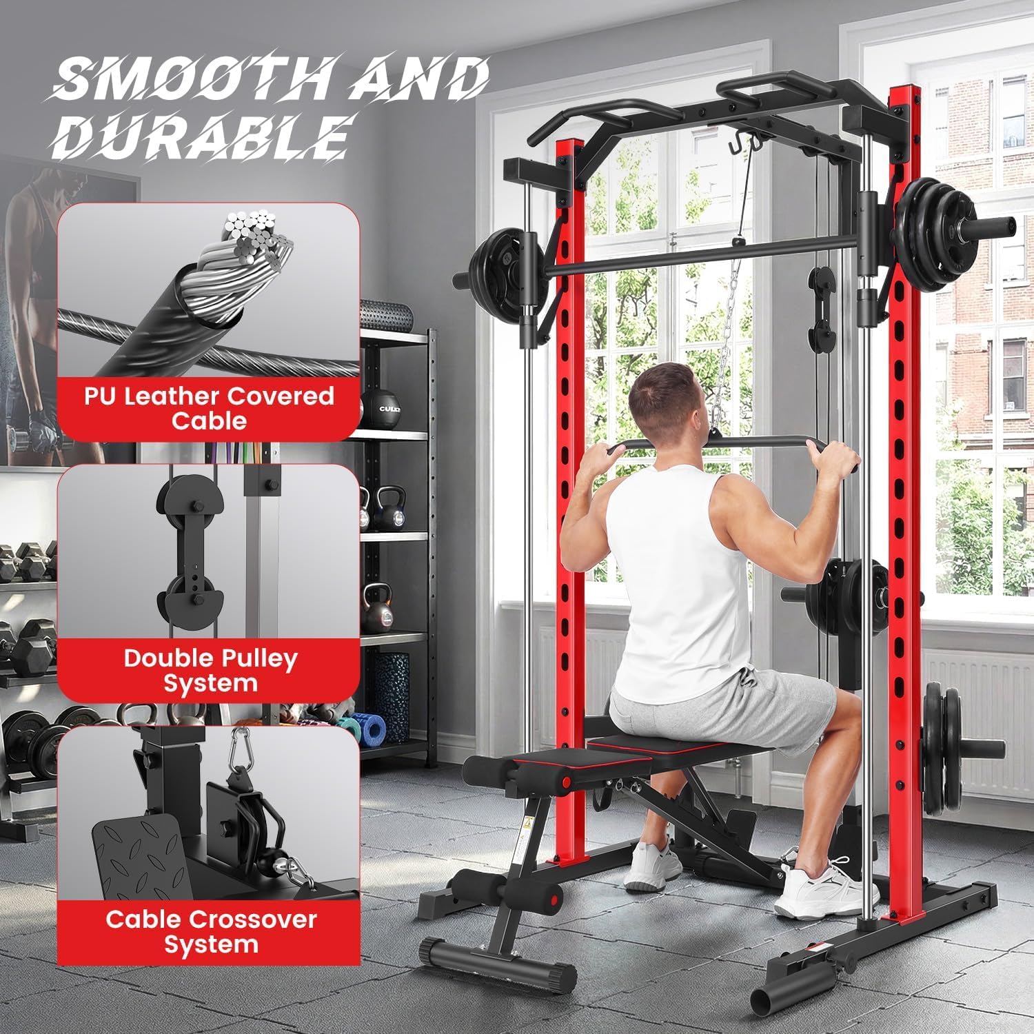 Rak Smith Machine All-in-One d - Home Gym With Smith Machine ulasan dan harga