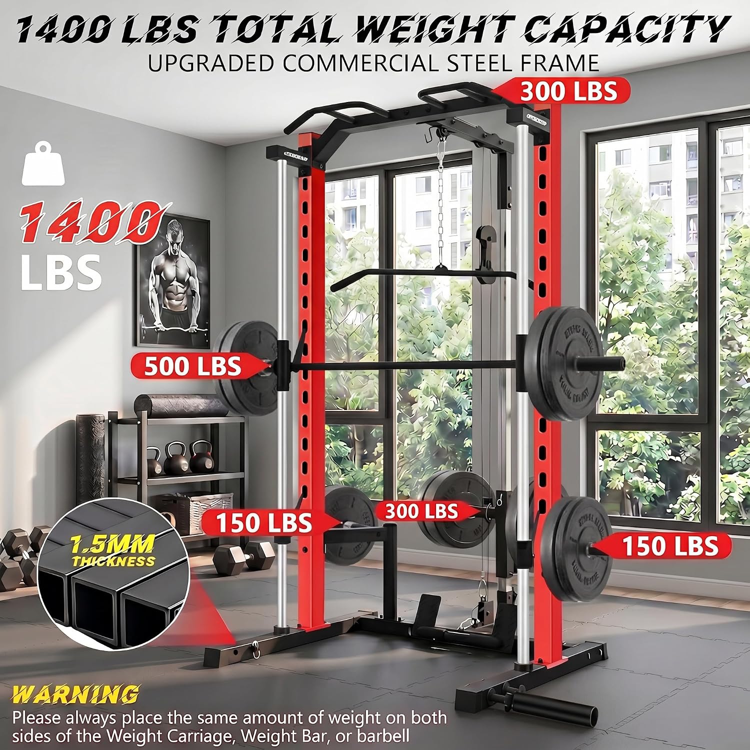 Rak Smith Machine All-in-One d - Home Gym With Smith Machine ulasan dan harga