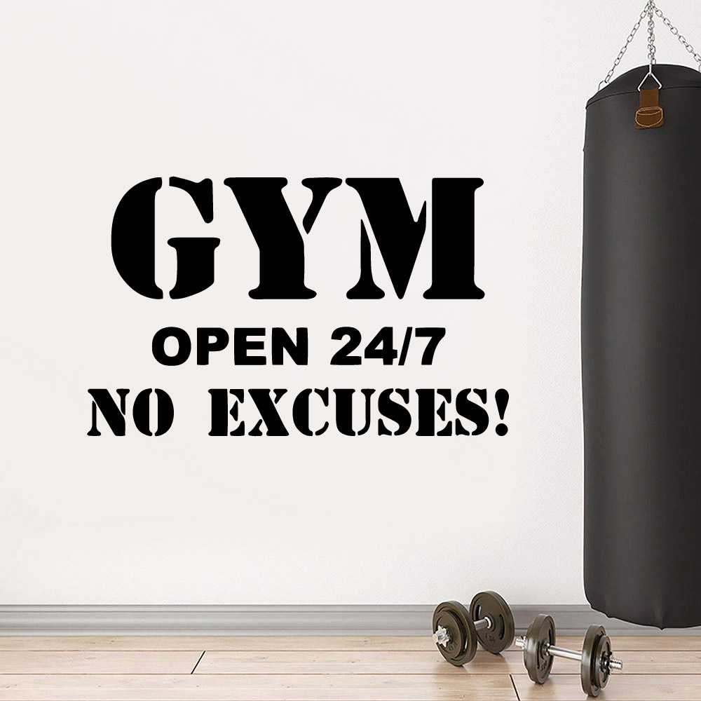 Stiker dinding Pvc kebugaran w - Home Gym Wallpaper ulasan dan harga